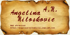 Angelina Milošković vizit kartica